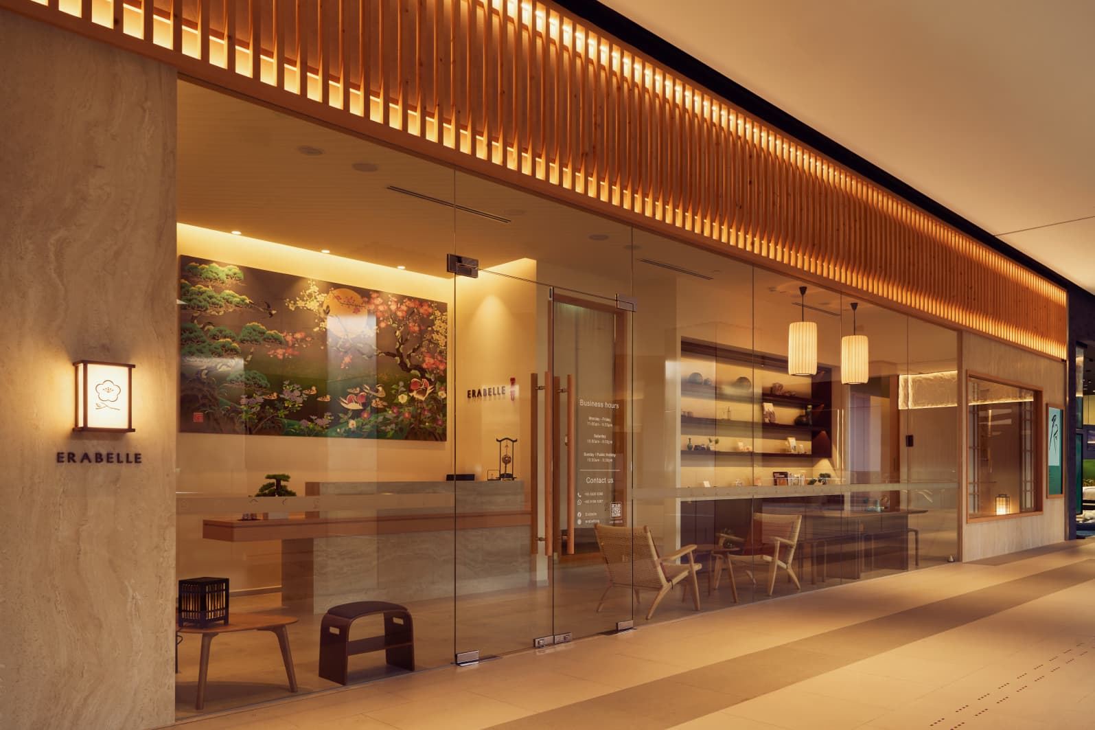 ERABELLE beauty salon interior at The Cathay, fit-out by MD Projects, view 2