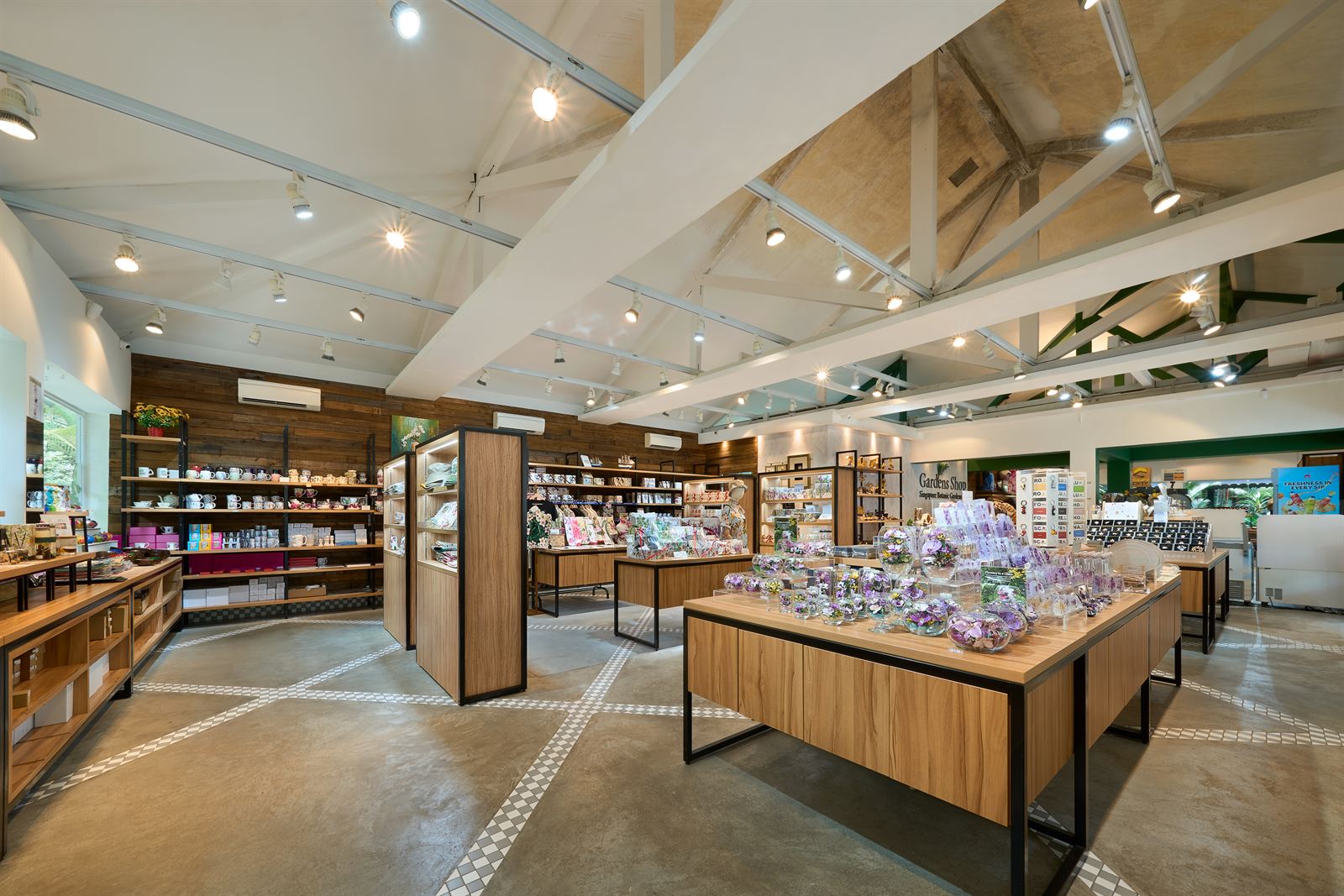 Gardens Shop gift shop interior at Singapore Botanic Gardens, fit-out by MD Projects