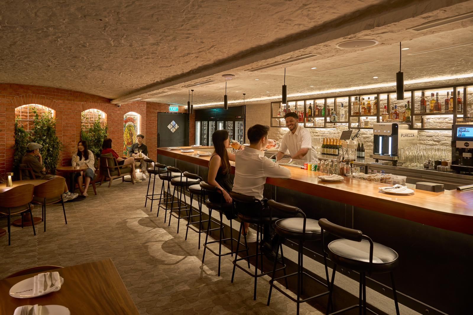Movida Singapore Spanish restaurant interior at Raffles City, fit-out by MD Projects, view 3