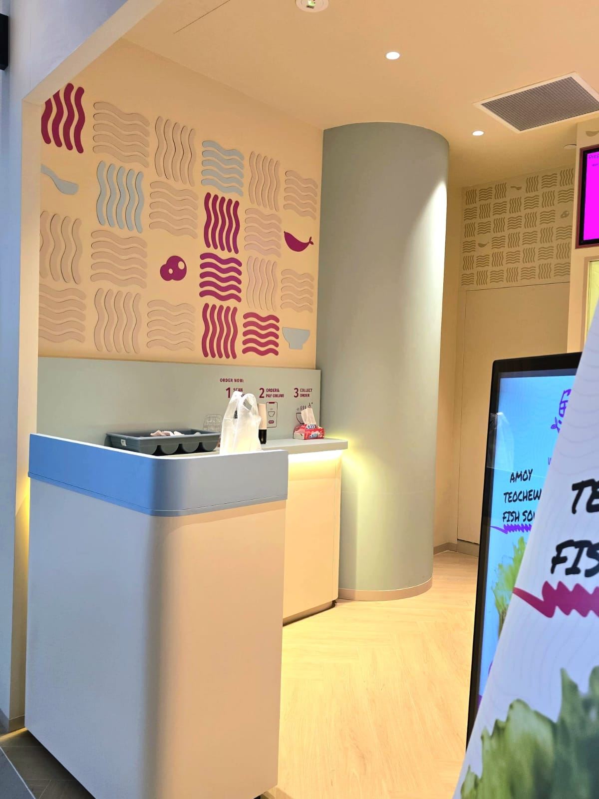 Wholesoup fish soup restaurant interior at Galaxis, fit-out by MD Projects, view 3