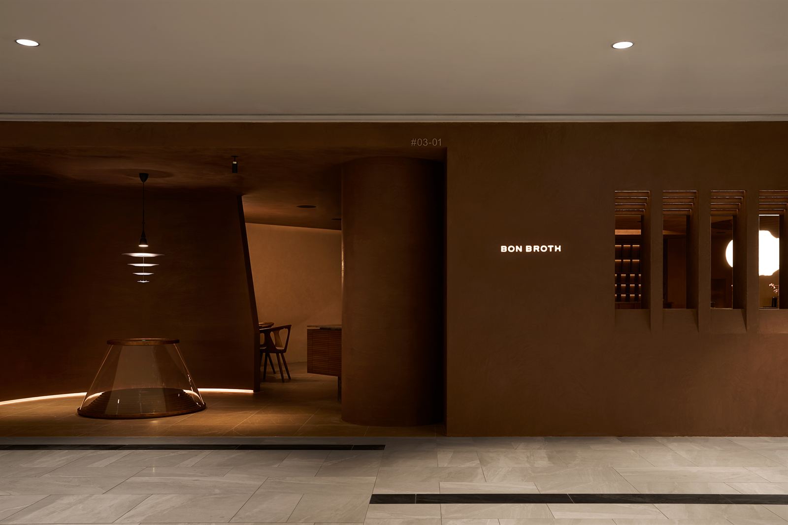 Bon Broth hotpot restaurant interior at Raffles City, fit-out by MD Projects, view 3