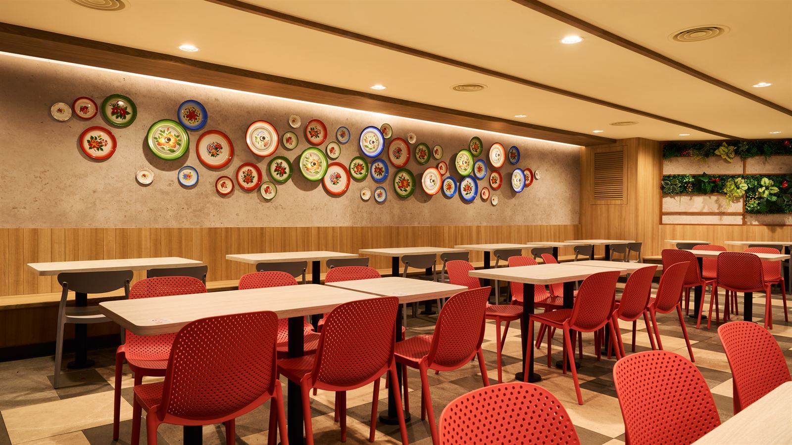 Hawkers' Street hawker food hall interior at The Clementi Mall, fit-out by MD Projects, view 5