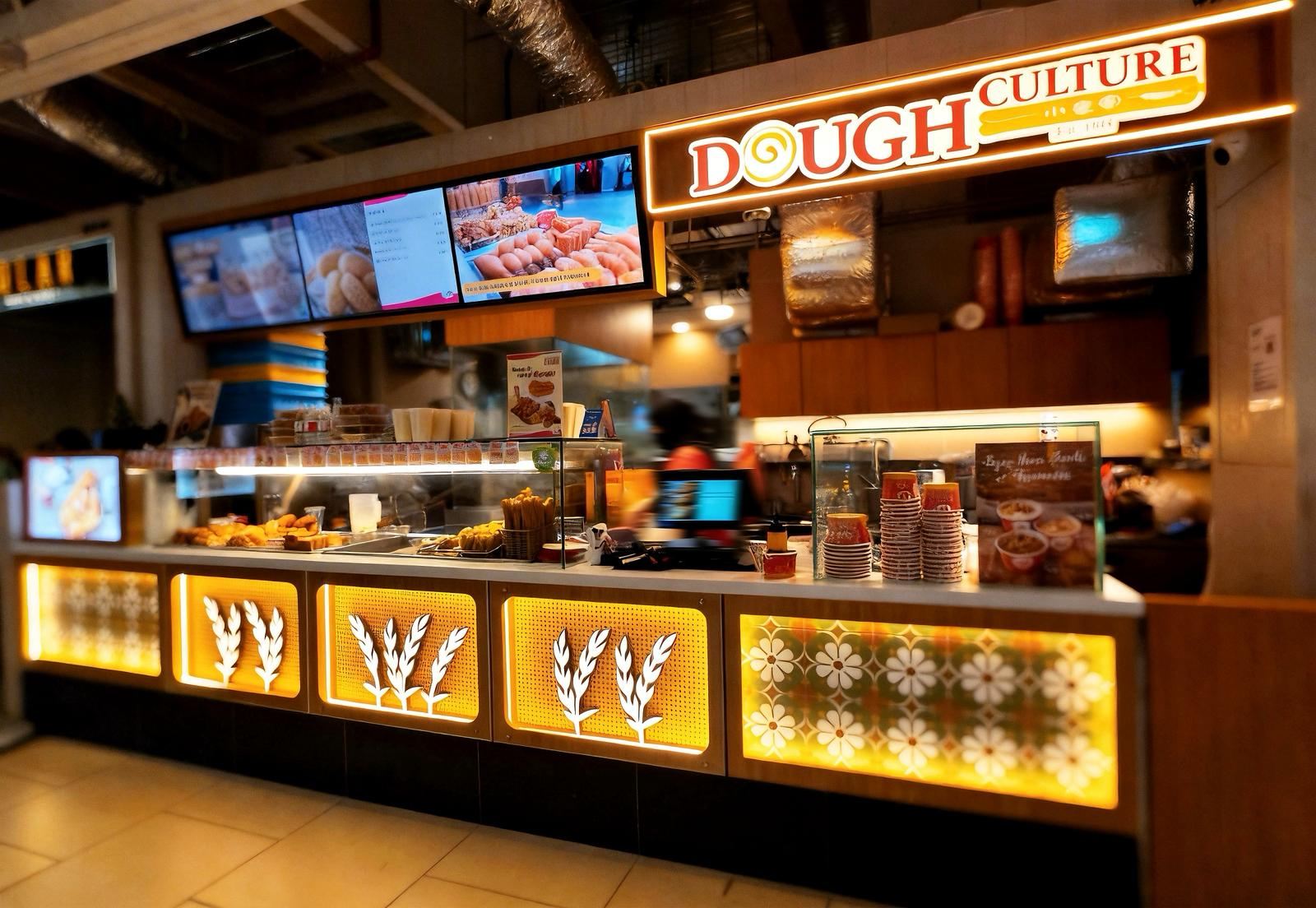 DOUGH CULTURE bakery and tea shop interior at The Seletar Mall, fit-out by MD Projects