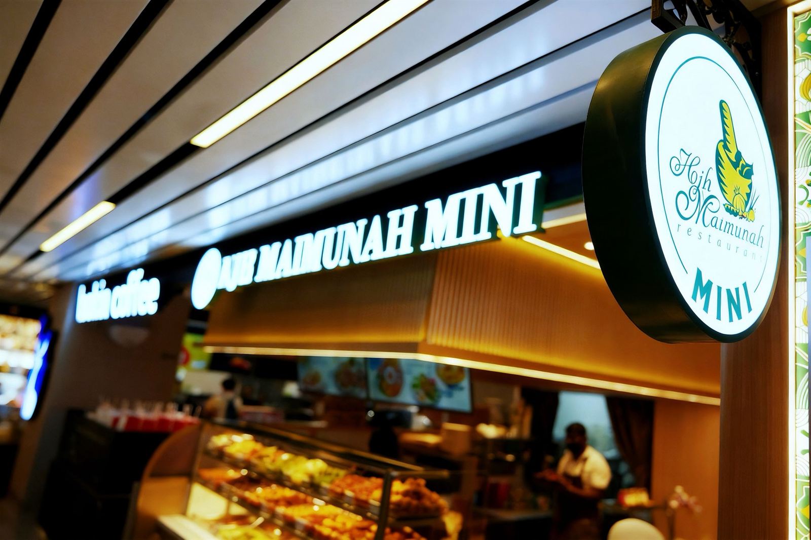 HJH MAIMUNAH warung eatery interior at Singpost Centre, fit-out by MD Projects