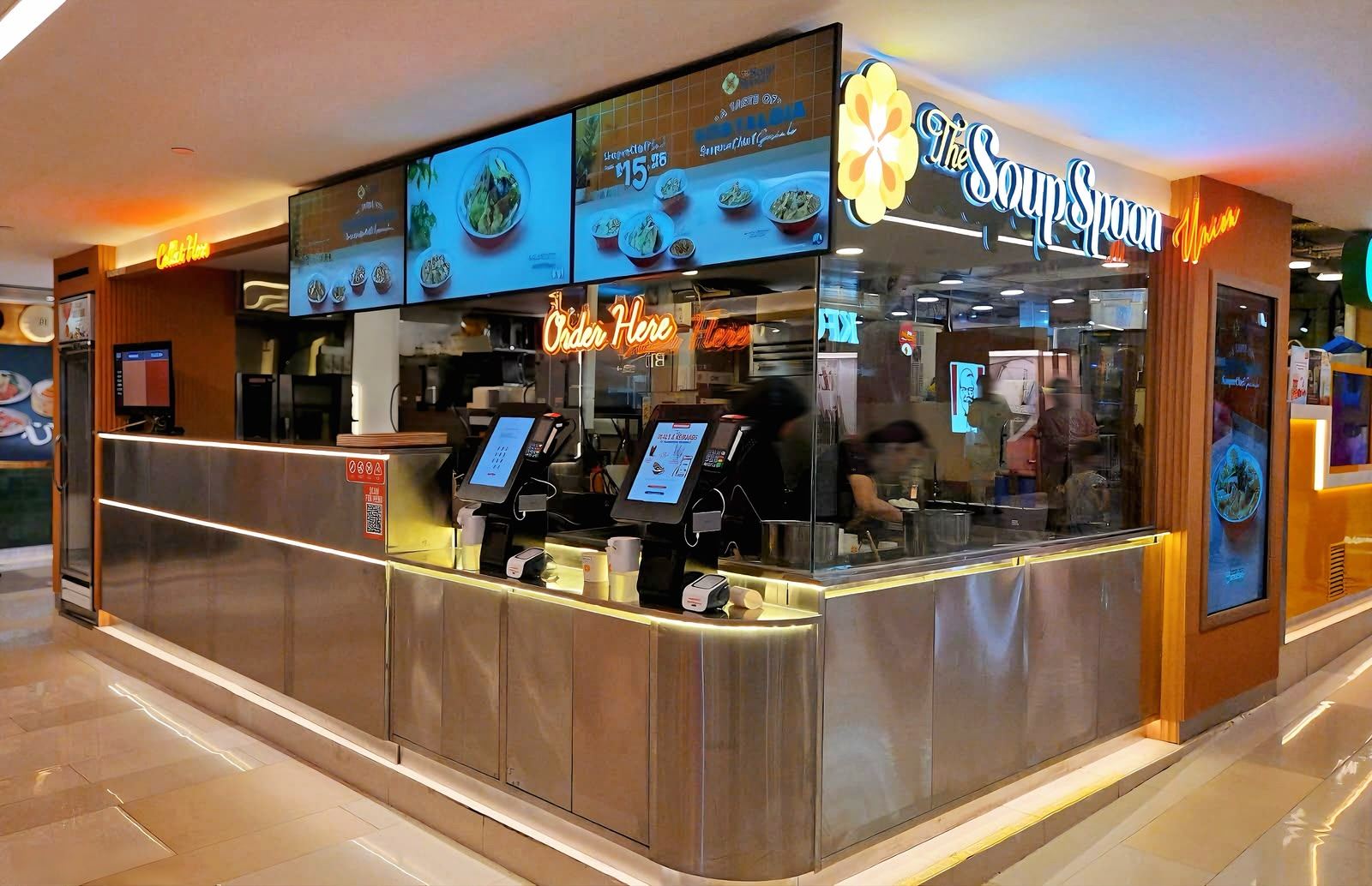 THE SOUP SPOON soup restaurant interior at White Sands, fit-out by MD Projects