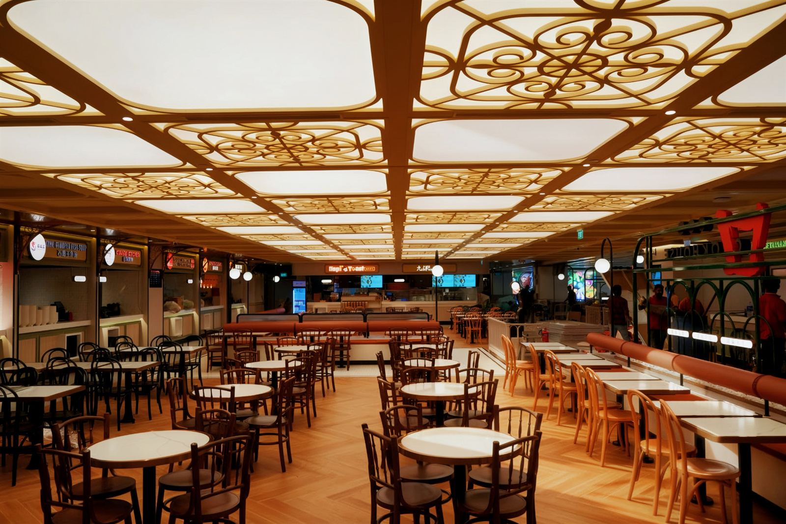 COOKHOUSE BY KOUFU food hall interior at Changi Airport Terminal 2 Transit, fit-out by MD Projects, view 4