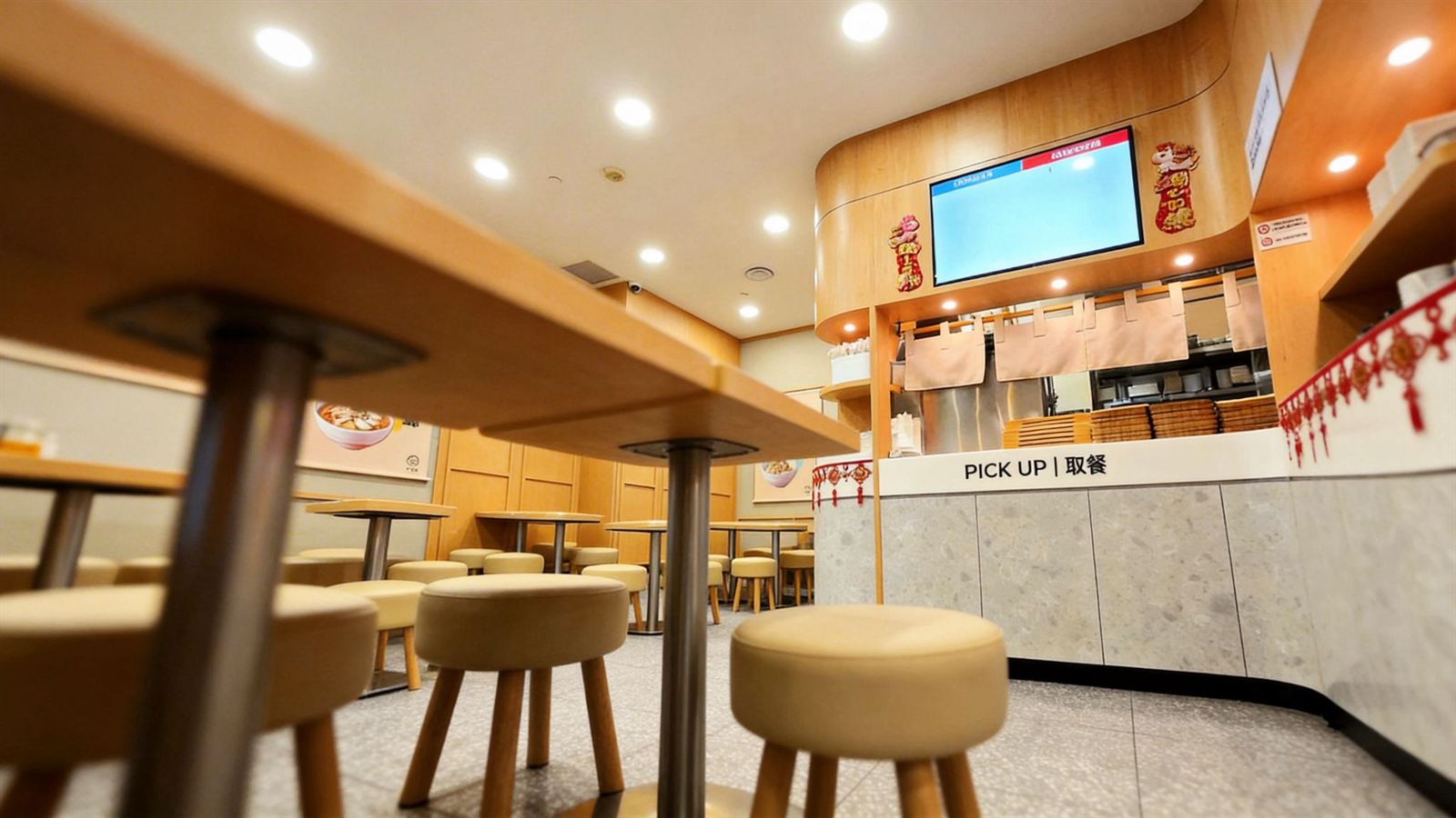 Eat 3 Bowls Taiwanese eatery interior at Novena Square 2, fit-out by MD Projects, view 2
