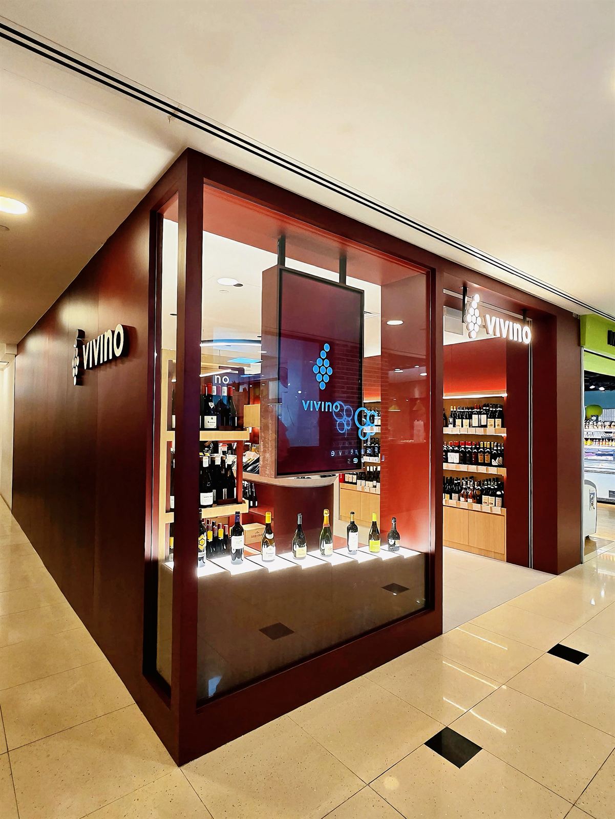 VIVINO WINE wine shop interior at Velocity at Novena Square, fit-out by MD Projects
