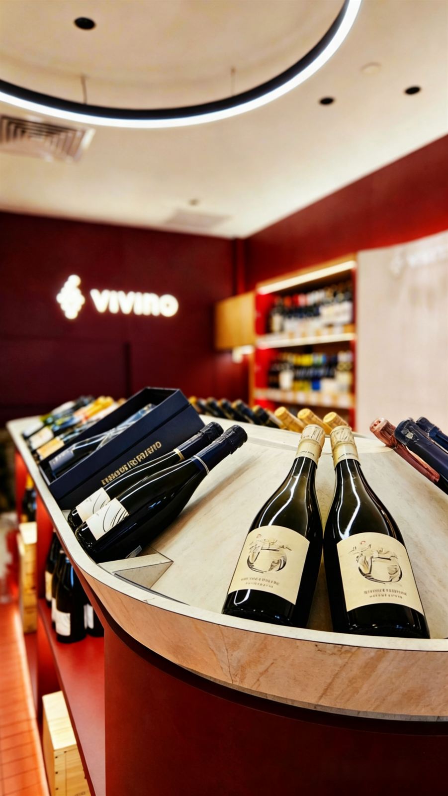 VIVINO WINE wine shop interior at Velocity at Novena Square, fit-out by MD Projects, view 11