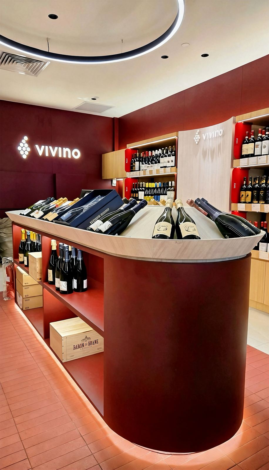 VIVINO WINE wine shop interior at Velocity at Novena Square, fit-out by MD Projects, view 12