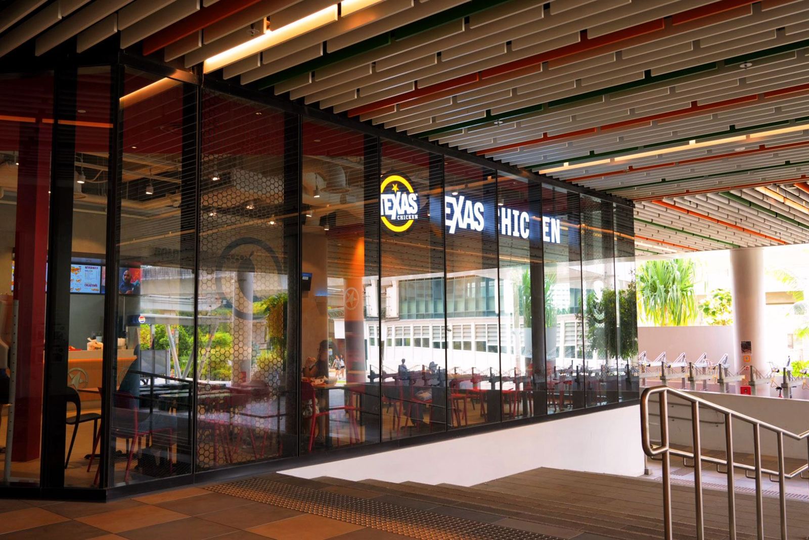 TEXAS CHICKEN fast-casual restaurant interior at One Punggol, fit-out by MD Projects