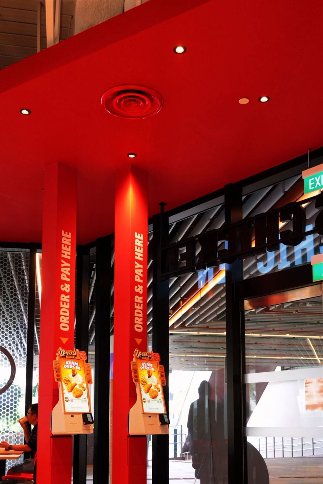 TEXAS CHICKEN fast-casual restaurant interior at One Punggol, fit-out by MD Projects, view 3