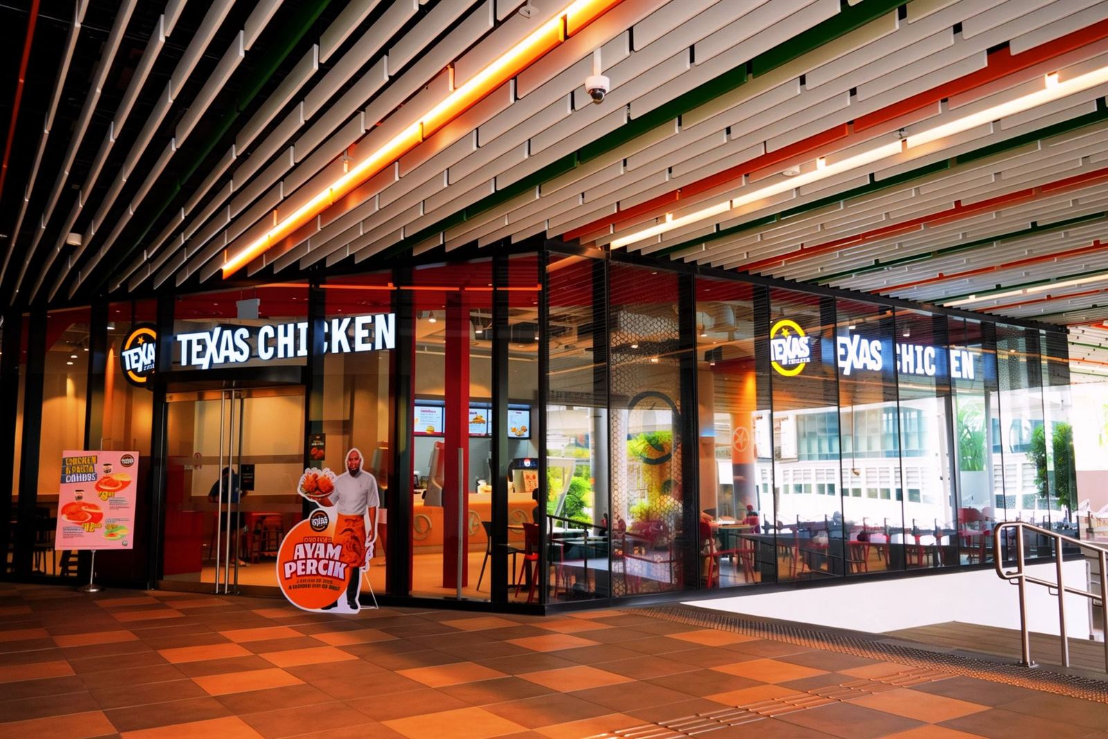 TEXAS CHICKEN fast-casual restaurant interior at One Punggol, fit-out by MD Projects, view 5