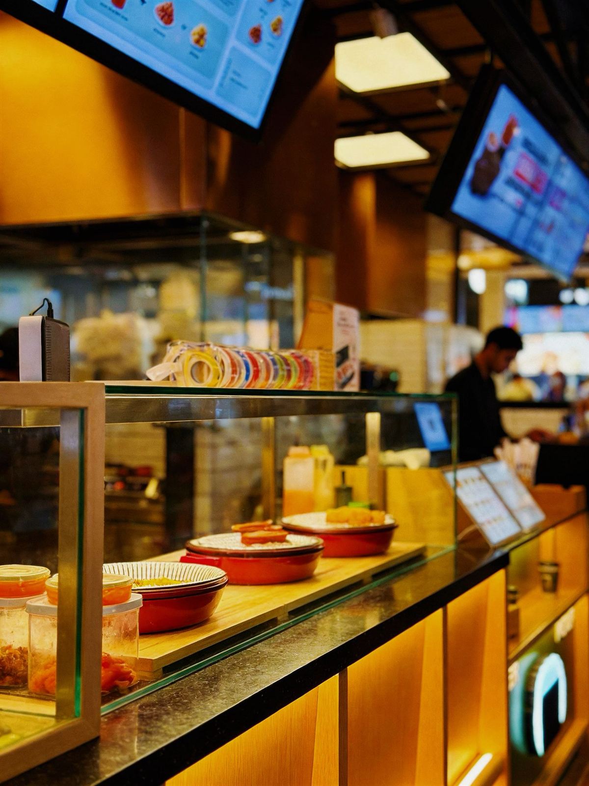 MR. ONIGIRI onigiri shop interior at Funan Mall, fit-out by MD Projects, view 2