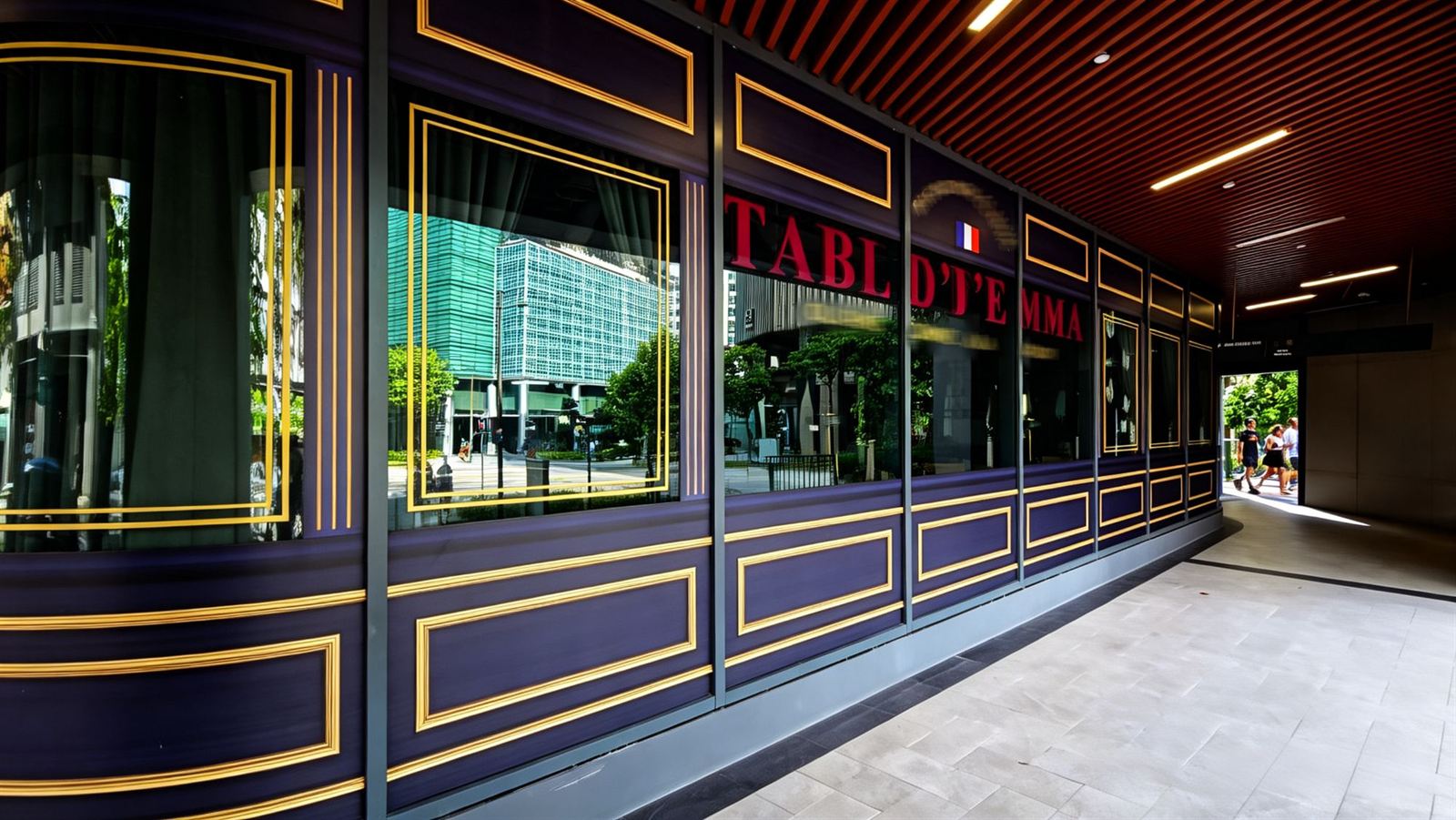 LA TABLE D'EMMA French restaurant interior at Club Street, fit-out by MD Projects, view 3