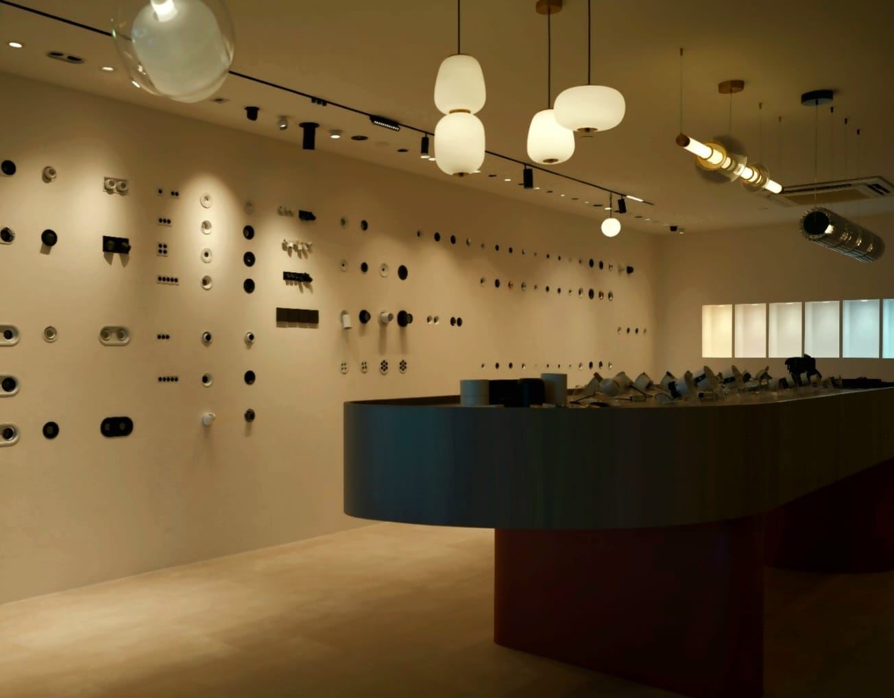 PACKA LIGHTHOUSE lighting showroom interior at Vertex Building, fit-out by MD Projects, view 7