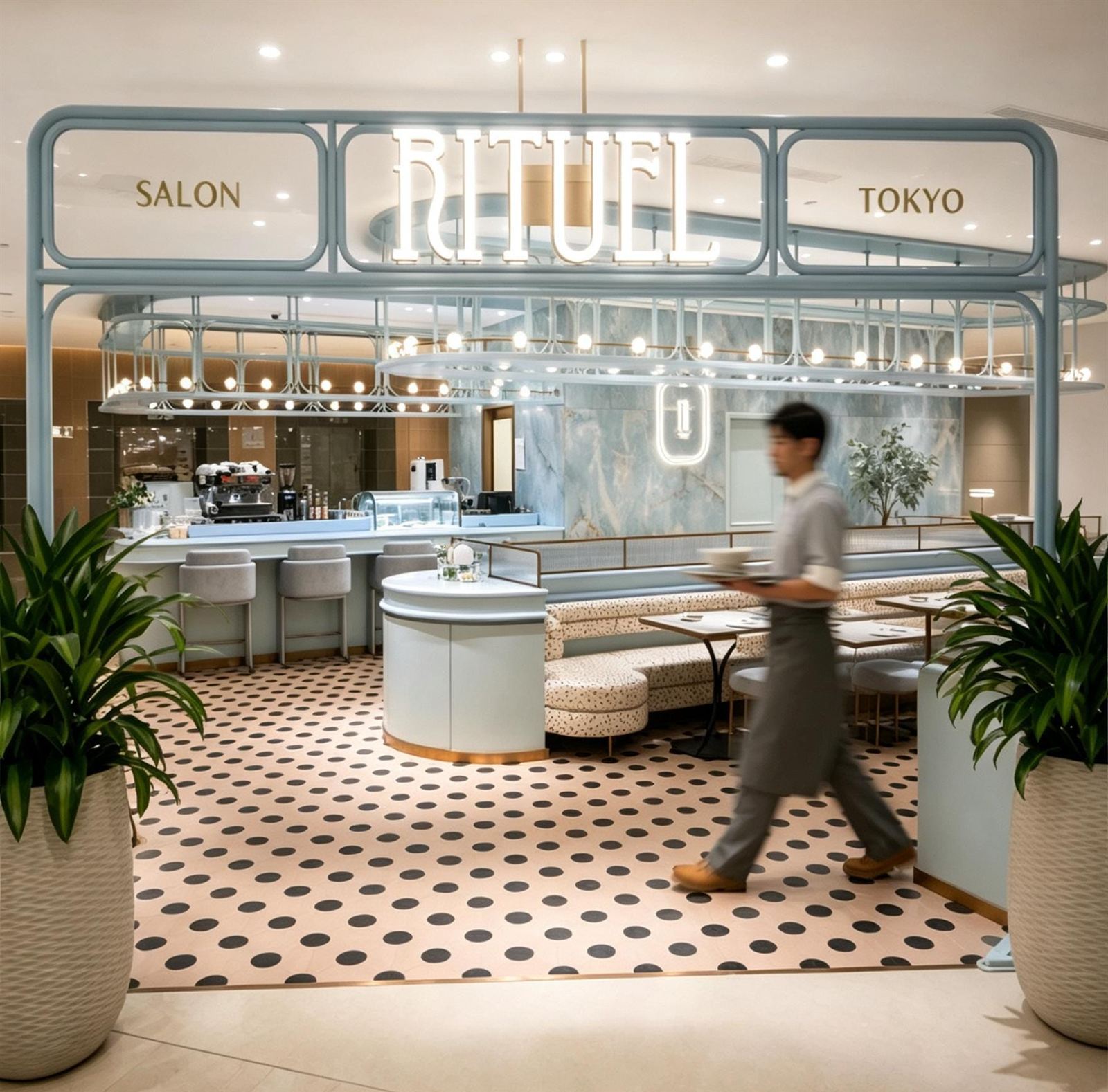 RITUEL bakery-café interior at Takashimaya, fit-out by MD Projects